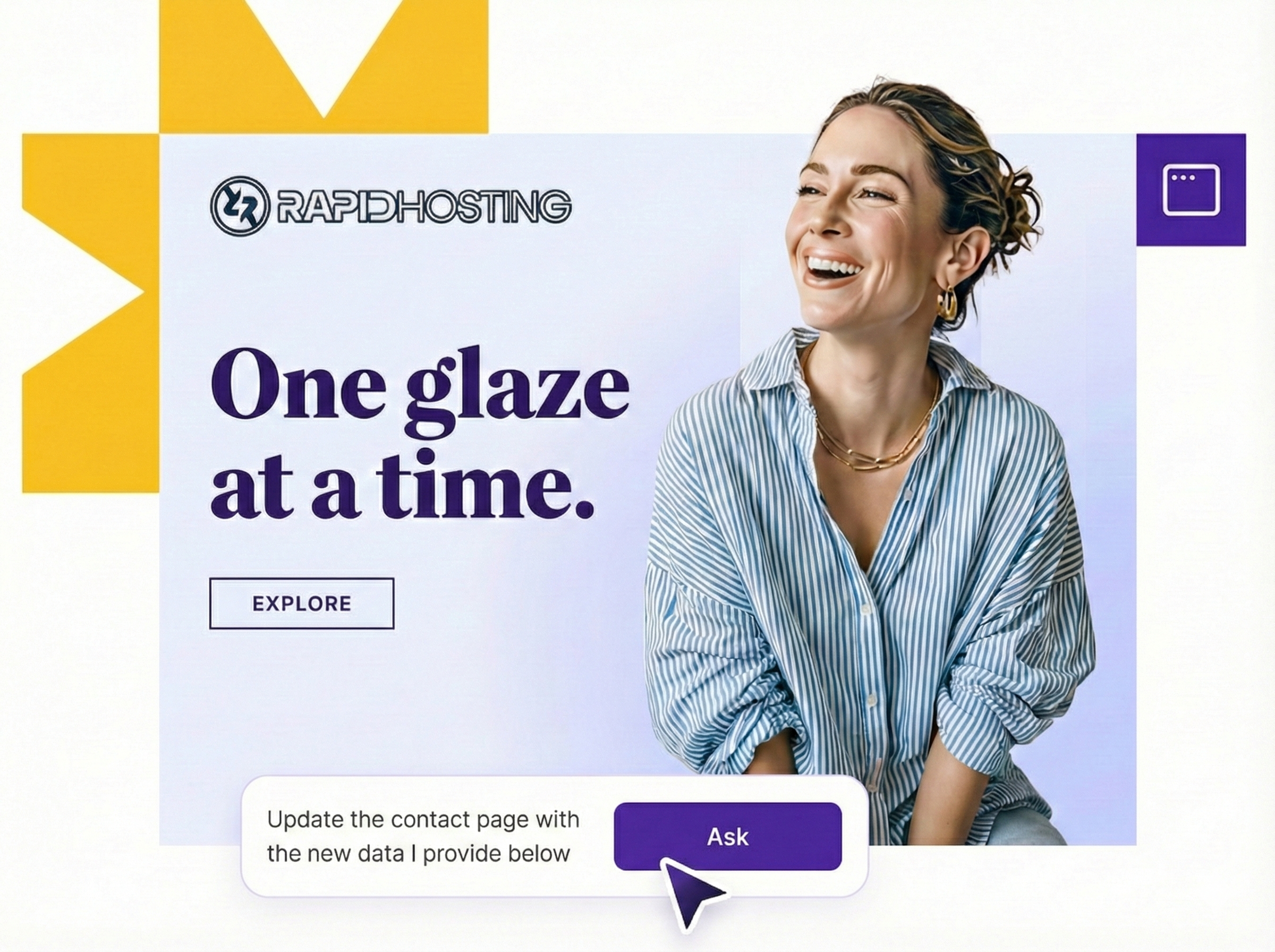 Launch your website in one minute